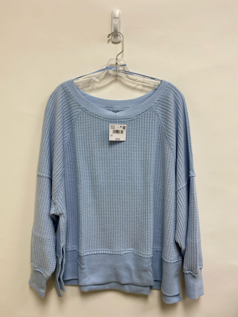 NWT American Eagle Size S Light Blue Waffle Ladies Top