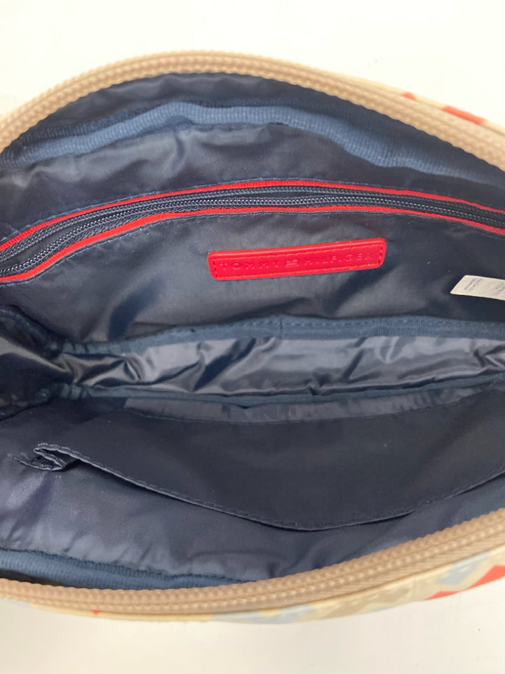 NWT Tommy Hilfiger Cream Coral/Multi Logo Crossbody