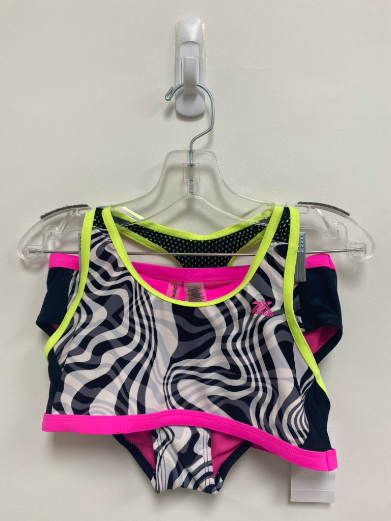 NWT zero xposur SIZE 10/12 Black Pink/Yellow Print Girl&