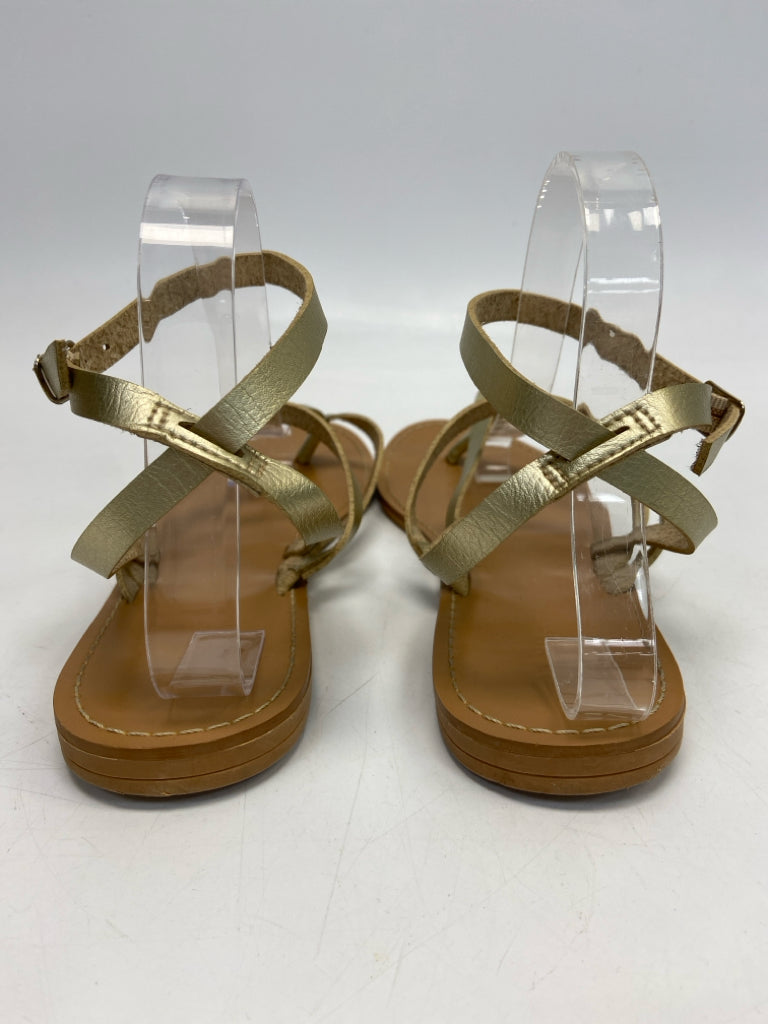 J Crew  Size 10 Gold Sandals
