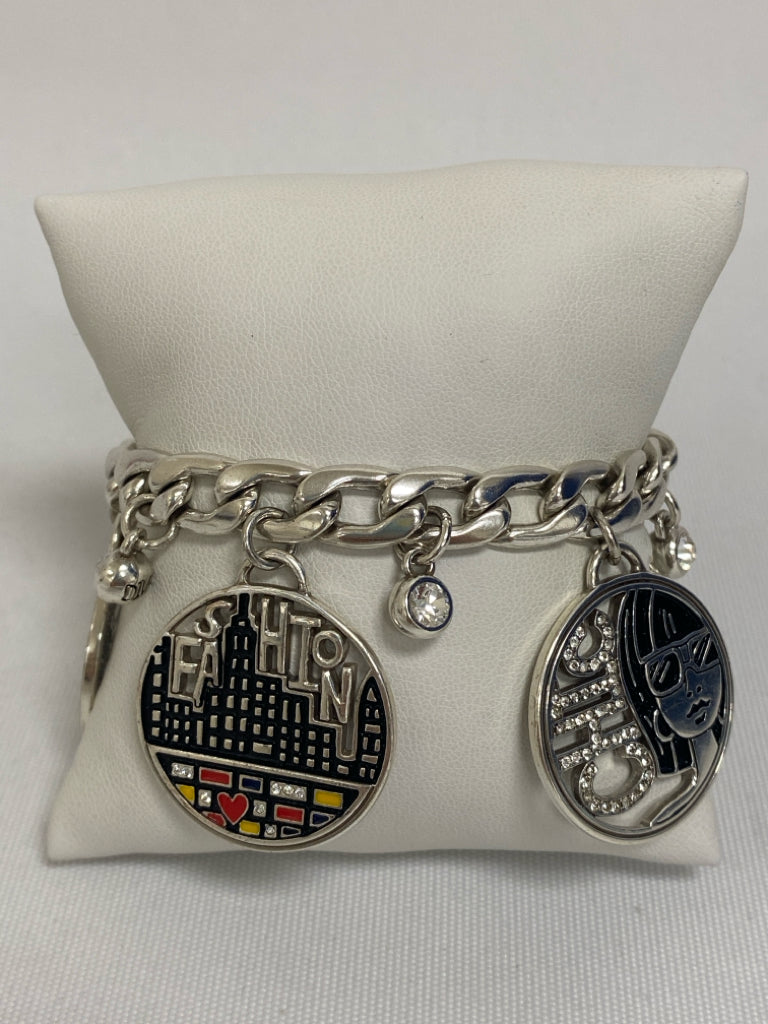 NWT Brighton Silver/Black Clear People Bracelet