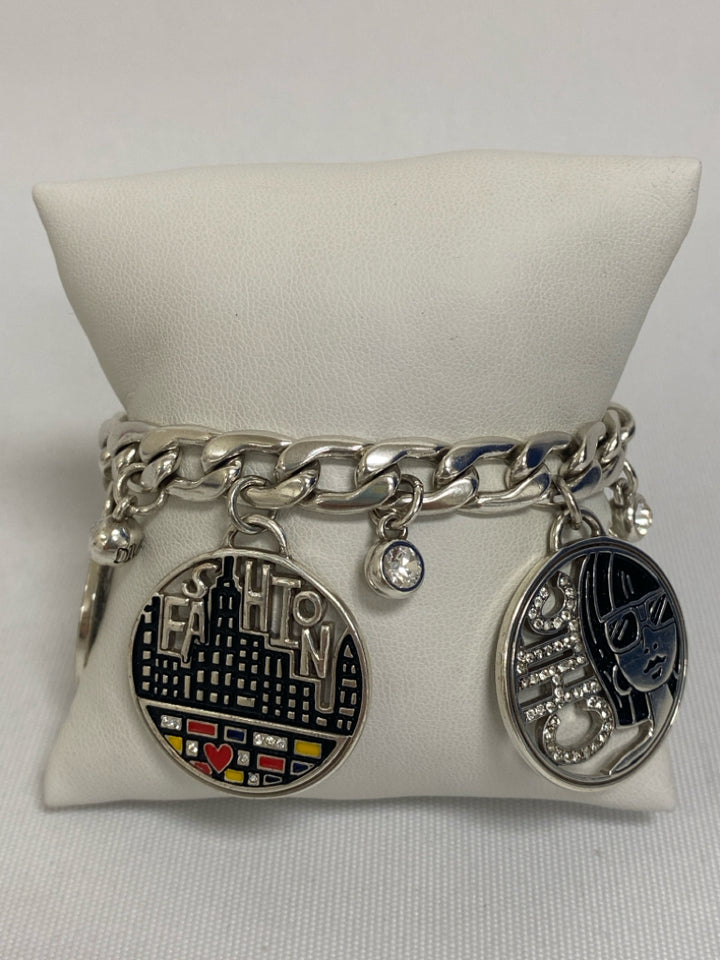 NWT Brighton Silver/Black Clear People Bracelet