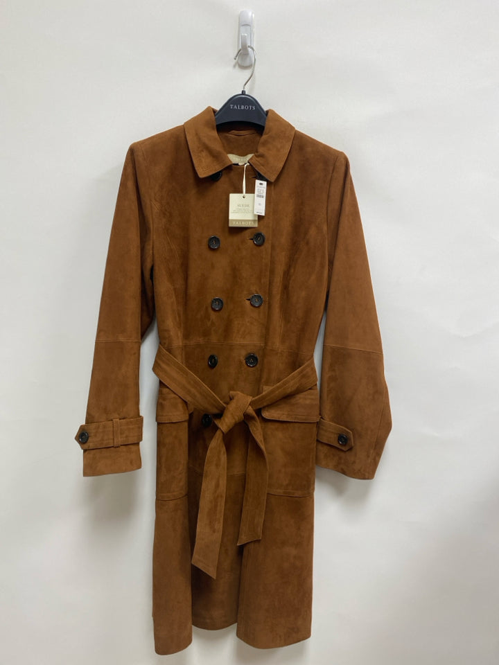 NWT Talbots Size 10 Camel Double-Breasted Suede Ladies Jacket