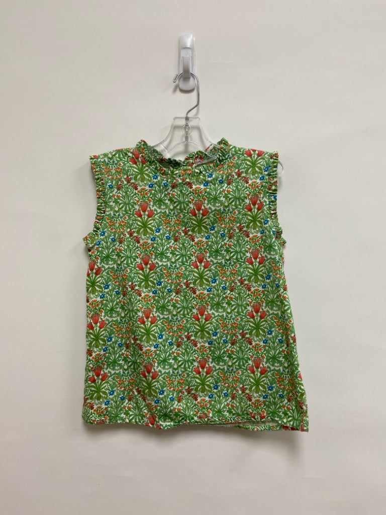 Bella Bliss SIZE 14 Green White/Pink Flowers Sleeveless Girl&