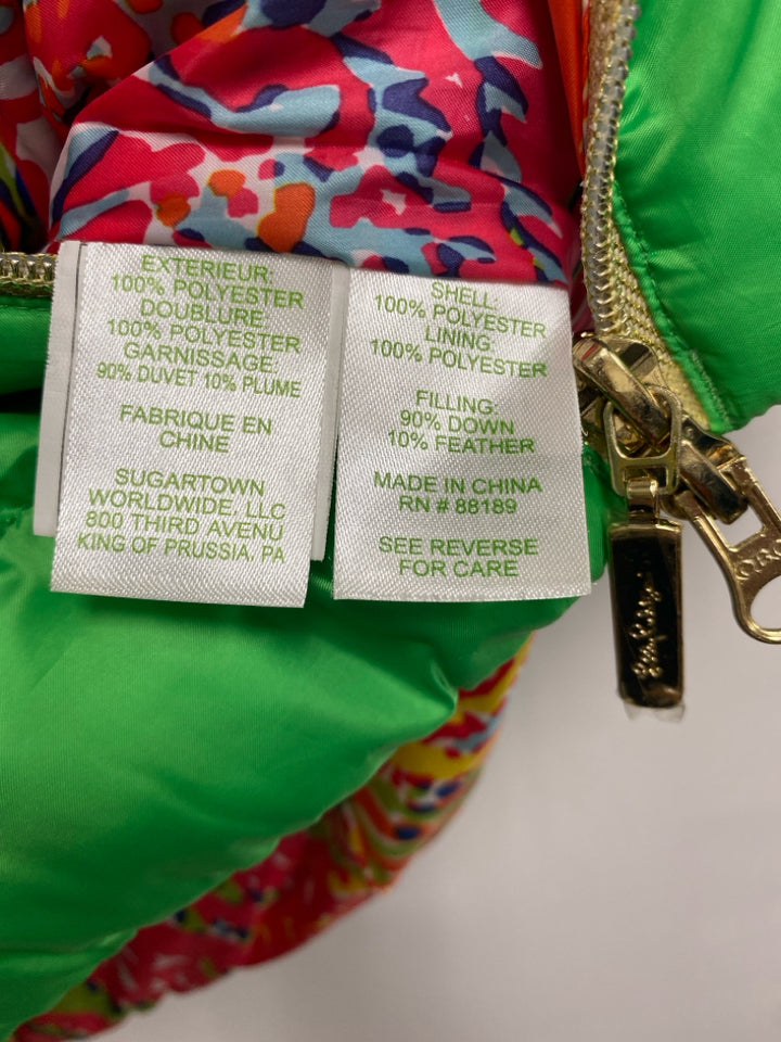 LILLY PULITZER Size XS Green Puffer Ladies Vest