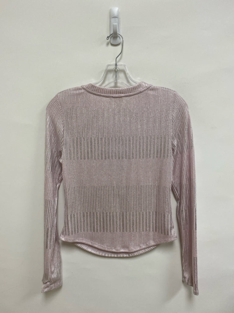 Pilcro Size S Lilac Silver Henley Ladies Top