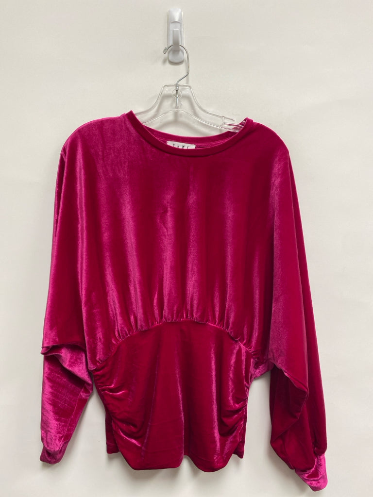 THML Size S Magenta Velvet Ladies Top