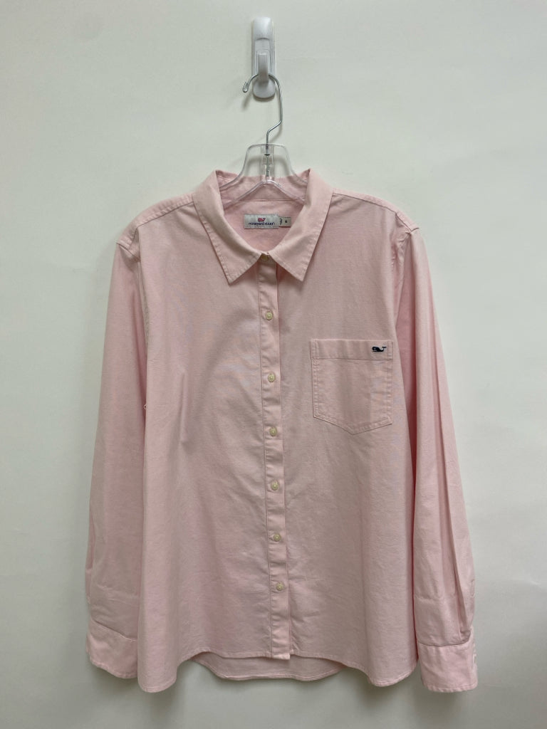 Vineyard Vines  SIZE  16 Pale Pink Button Up Plus Size Top
