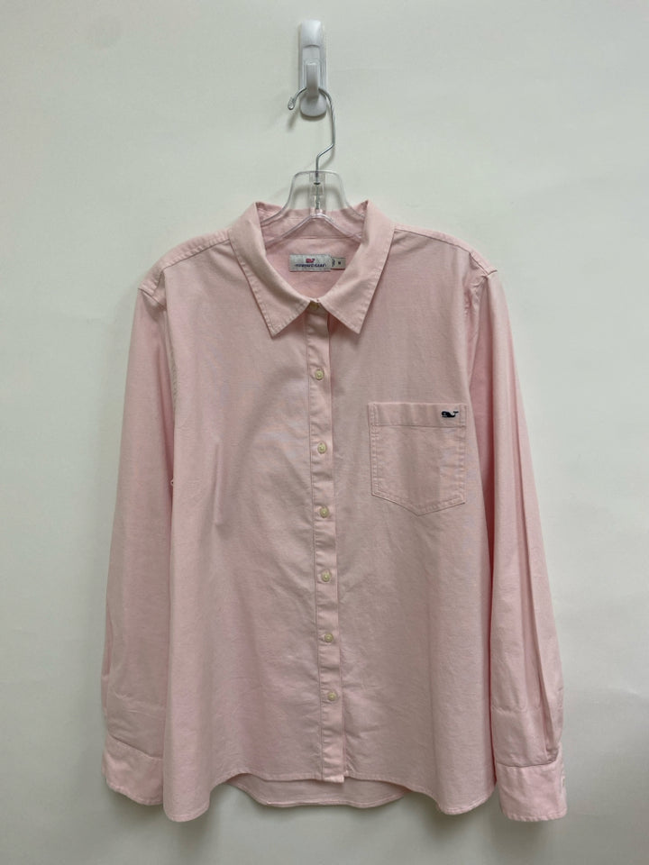 Vineyard Vines  SIZE  16 Pale Pink Button Up Plus Size Top