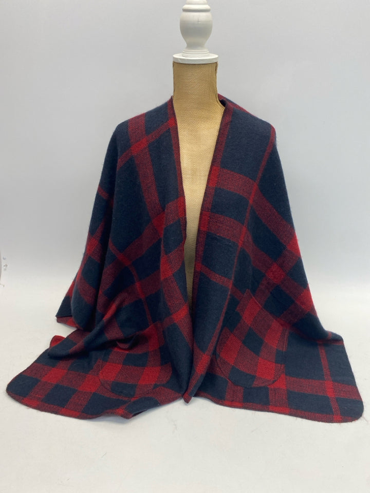 NWT Red/Black Plaid Wrap