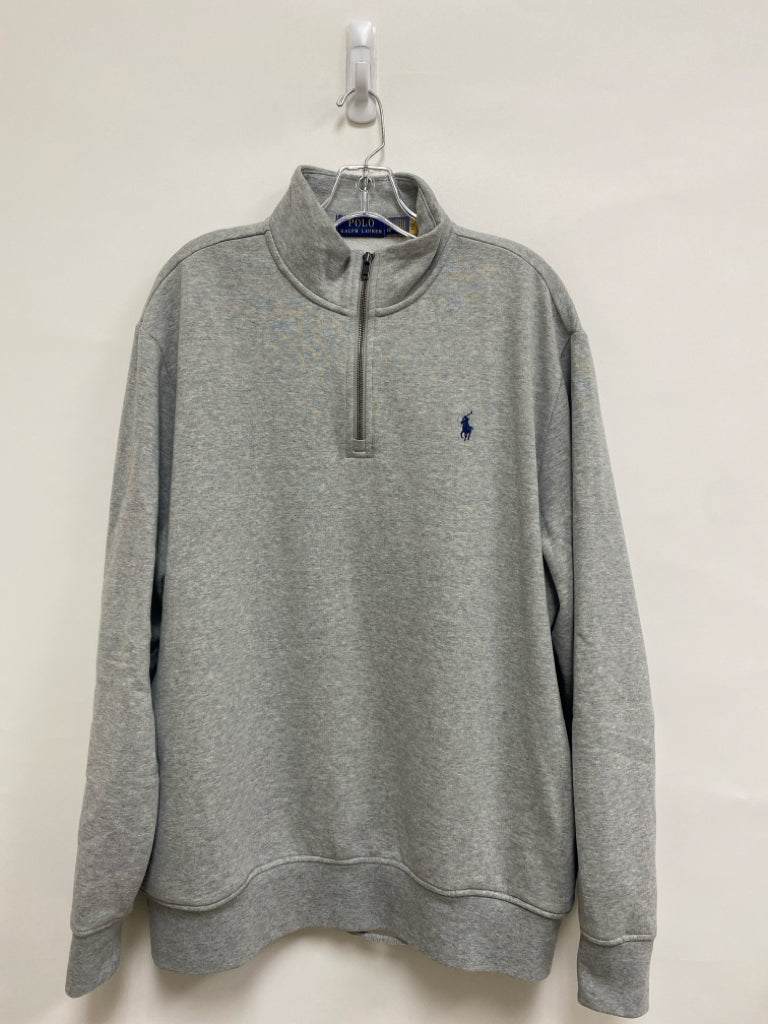 Polo Size XL Gray Heather Quarter Zip Fleece Men&