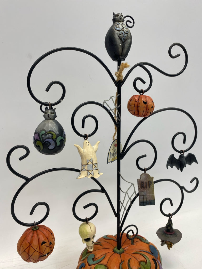 NEW/BOX Jim Shore Frightful Halloween Tree w/8 Ornaments 4017592