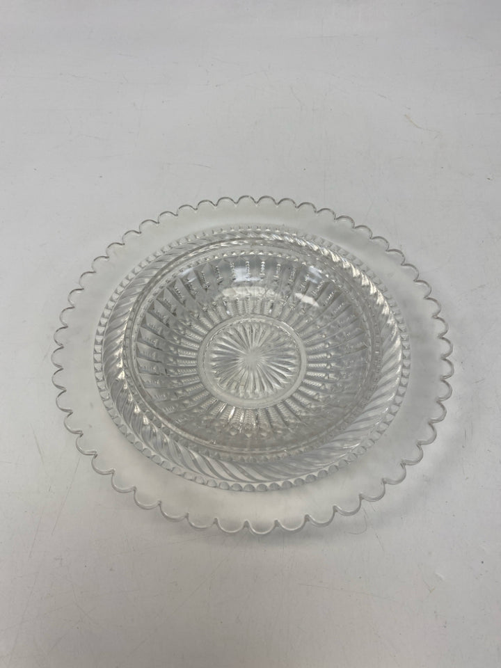 Clear Glass Serving Piece