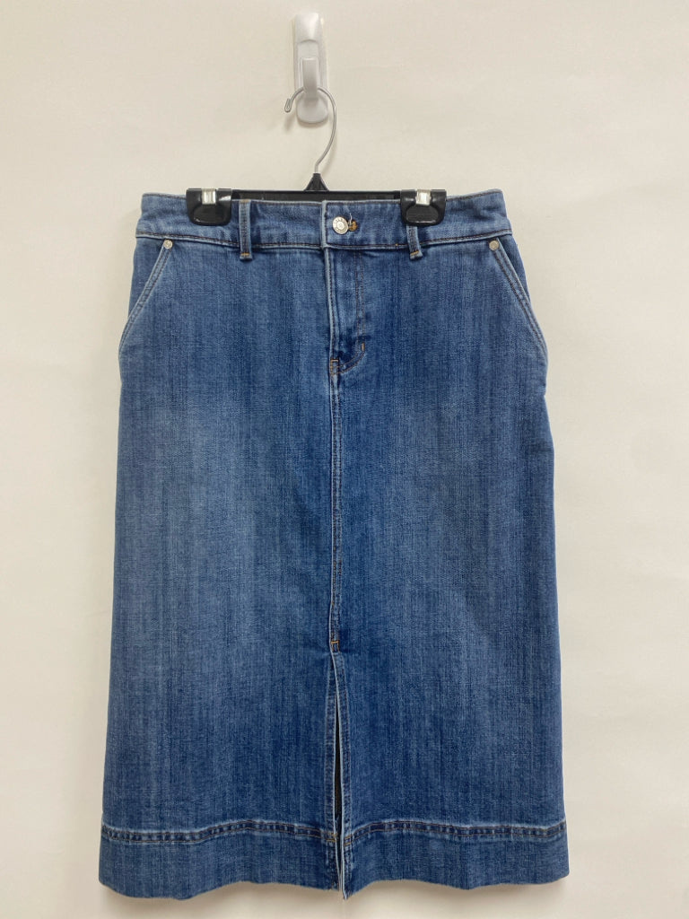 Talbots Size 2 Faded Denim Ladies Skirt