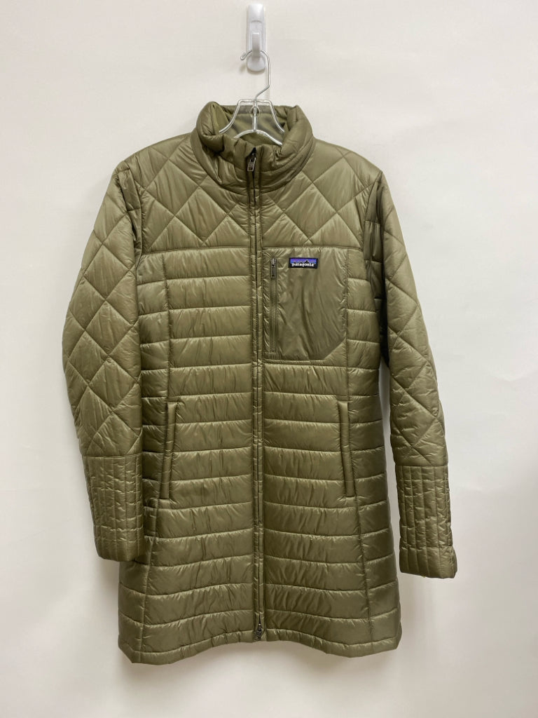 Patagonia Size L Olive Green Puffer Ladies Jacket