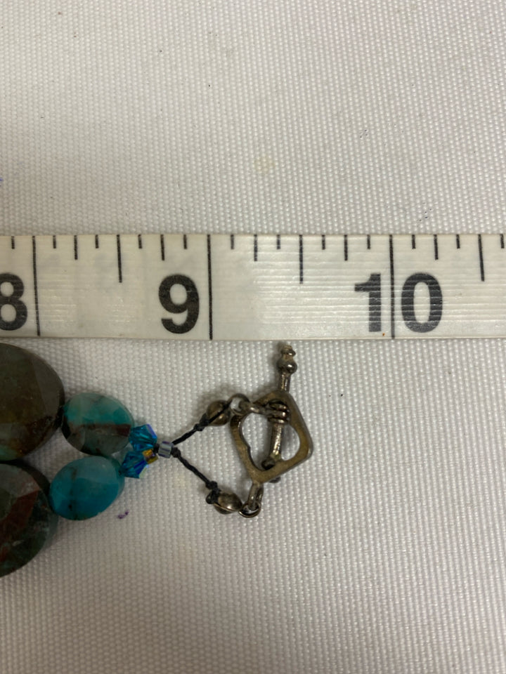 Brown Turquoise Beaded Necklace