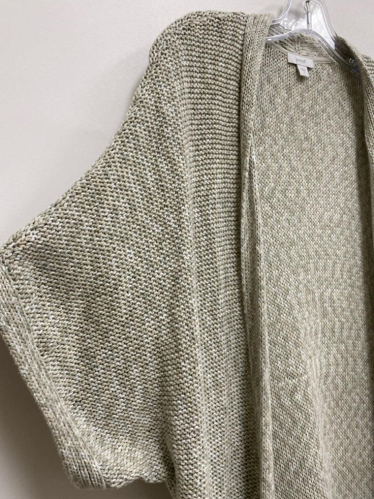 J Jill Size S Beige Gray Mottled Crochet Ladies Sweater