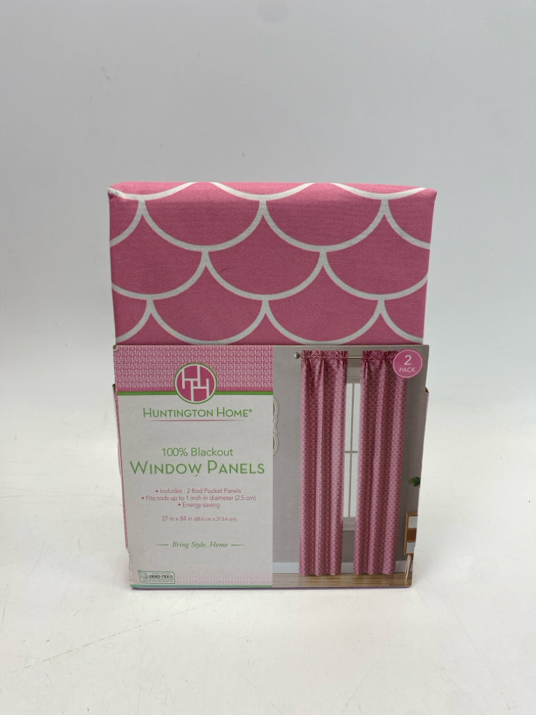 NEW Huntington Home Pink White Curtains