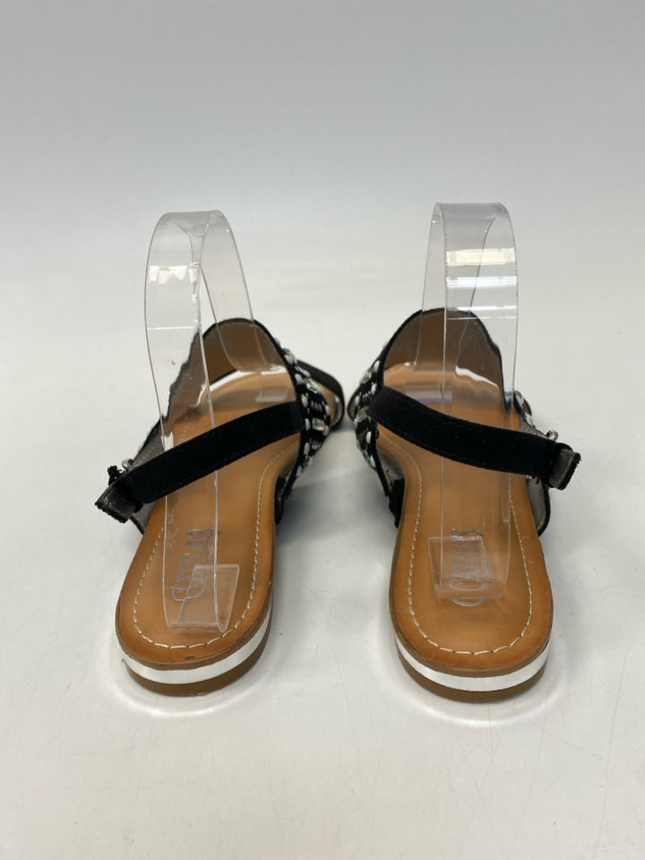 Carlos  Size 8.5 Black Beaded Sandals