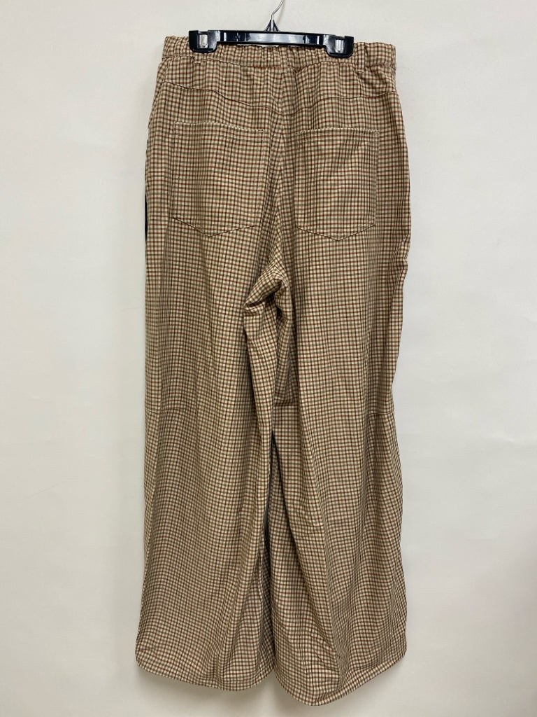 NWT Adidas Size S Beige Orange/Green Wide Leg Ladies Pants