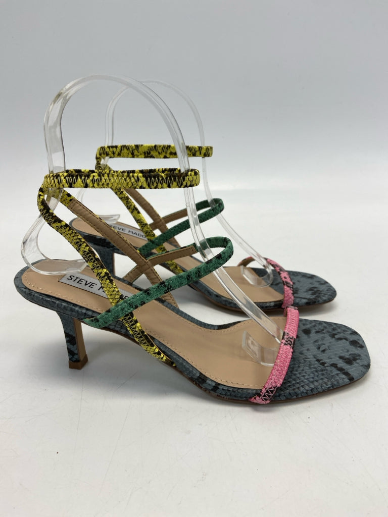 Steve Madden  Size 7.5 Multi-Color Snakeprint Sandals