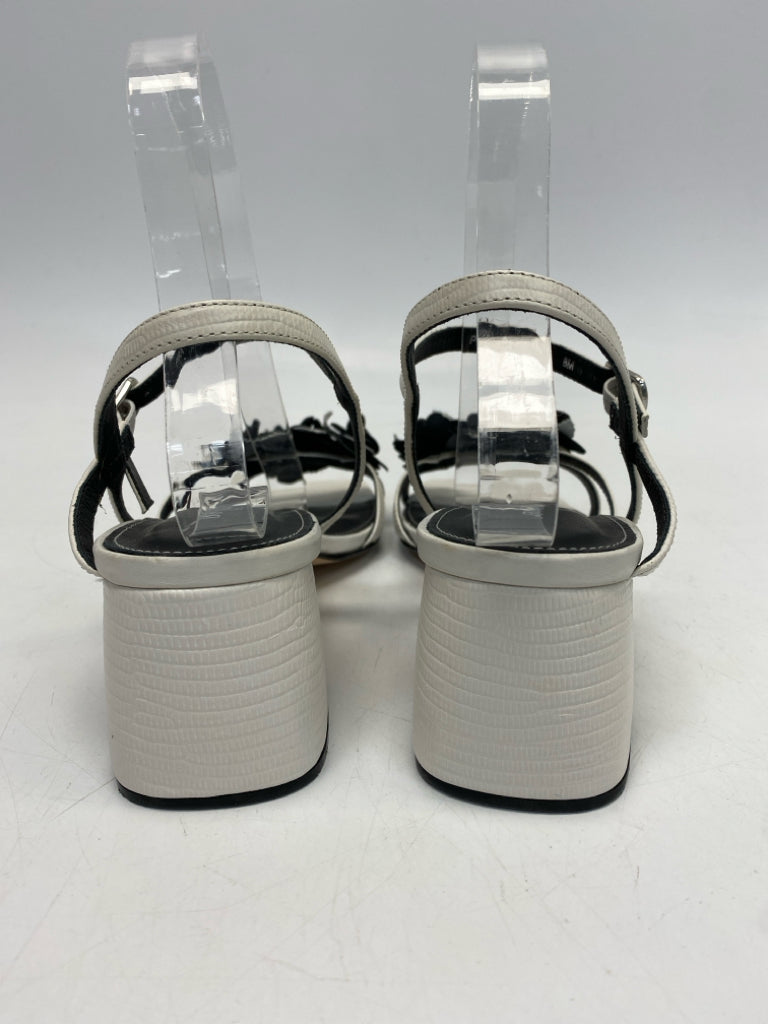 Donald Pliner  Size 8 White Black Sandals