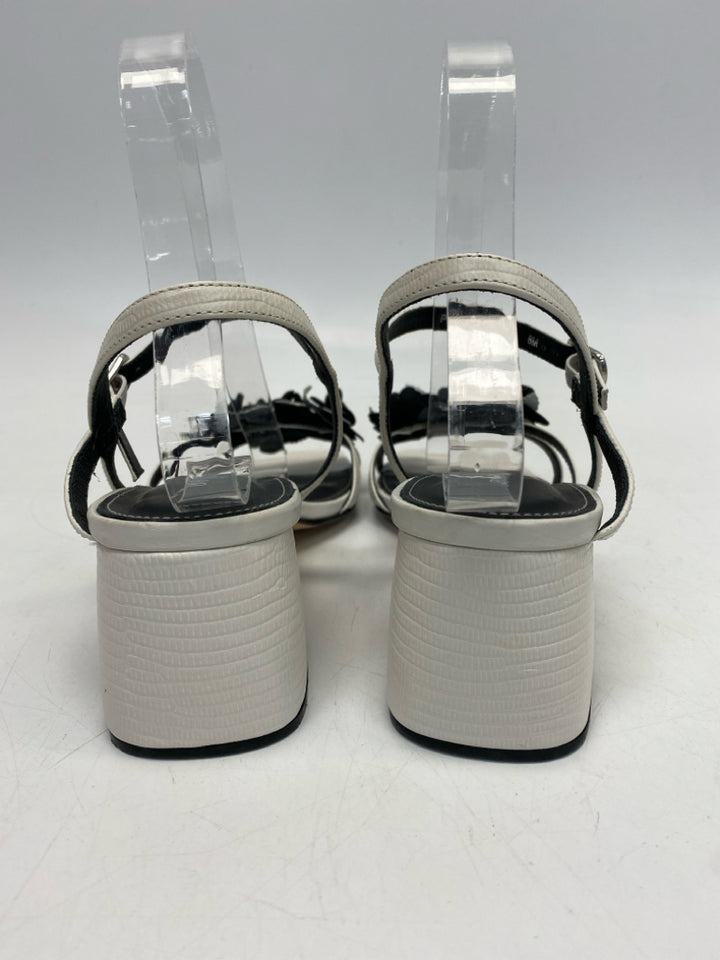 Donald Pliner  Size 8 White Black Sandals
