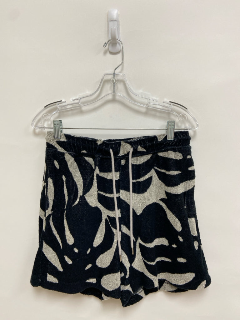 H&amp;M Size S Black White Print Ladies 2pc Shorts