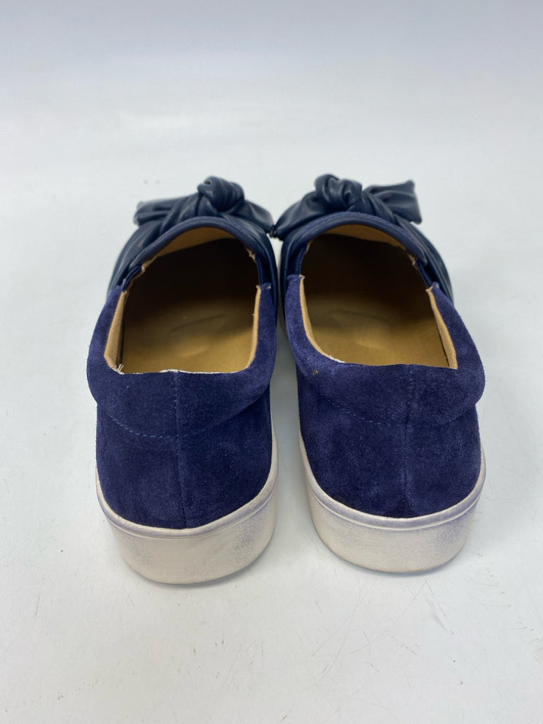 Revitalign US Shoe Size 7.5 Navy Knotted Suede Sneakers