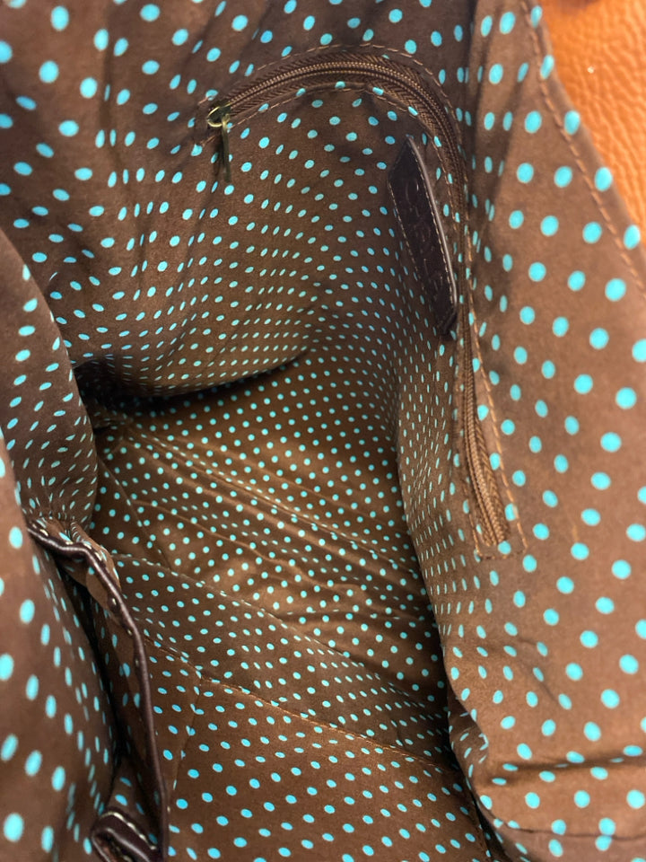 Chala Burnt Orange Green Bird(s) Tote Bag