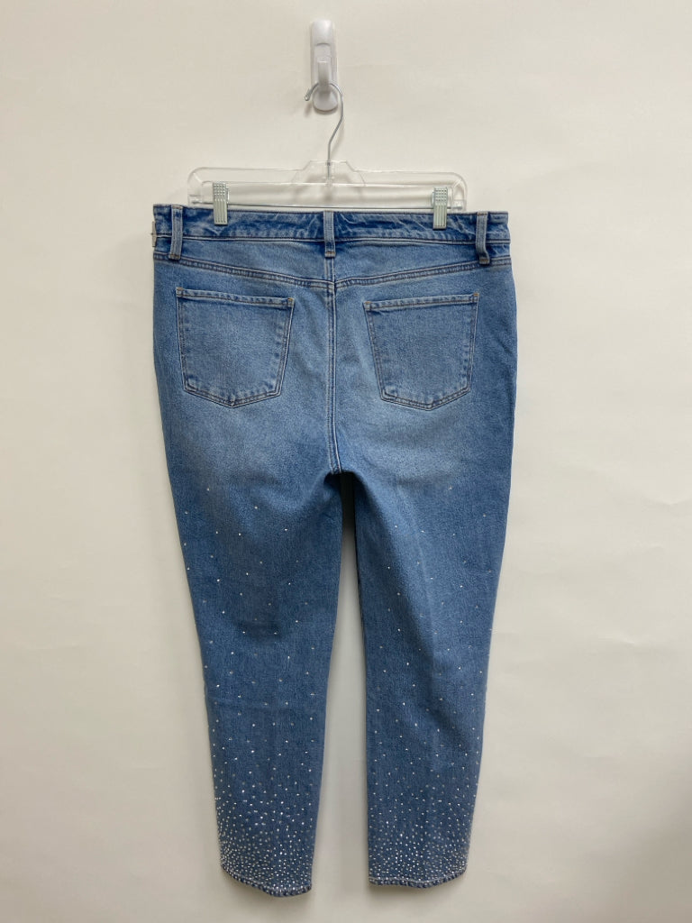 Talbots Size 12 Faded Denim Studded Ladies Jeans