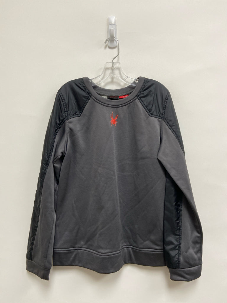 Spyder SIZE 18 Charcoal Gray/Black Long Sleeve Boy&