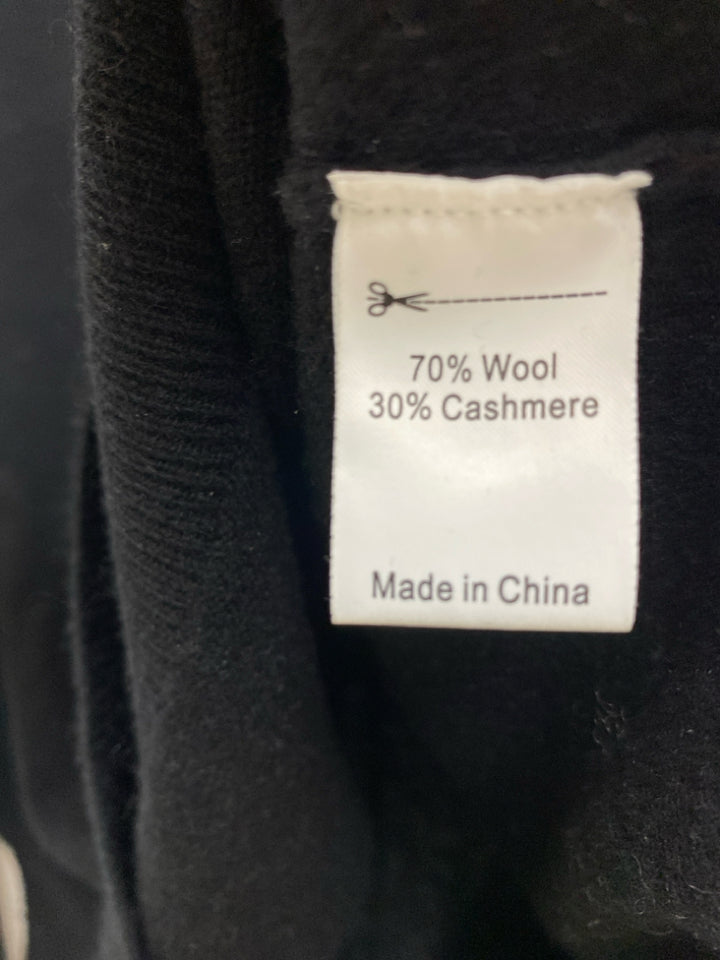 Size S Black Mock Neck Wool Blend Ladies Sweater