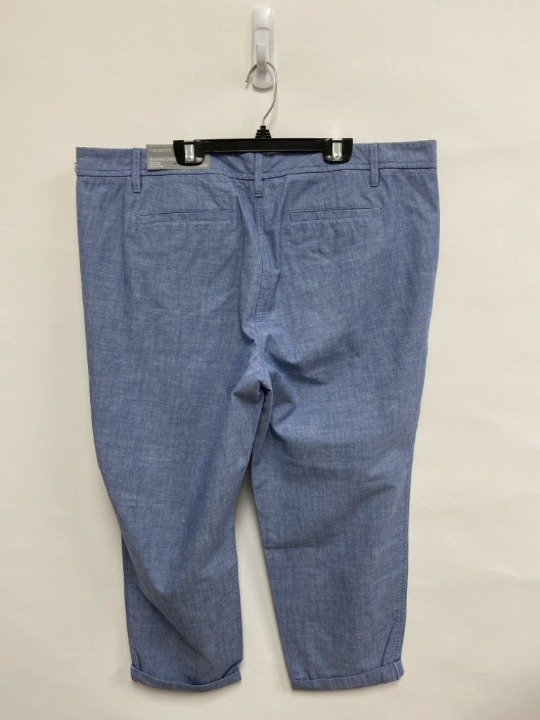 NWT Talbots  SIZE  16P Blue/White Heather Plus Size Pants
