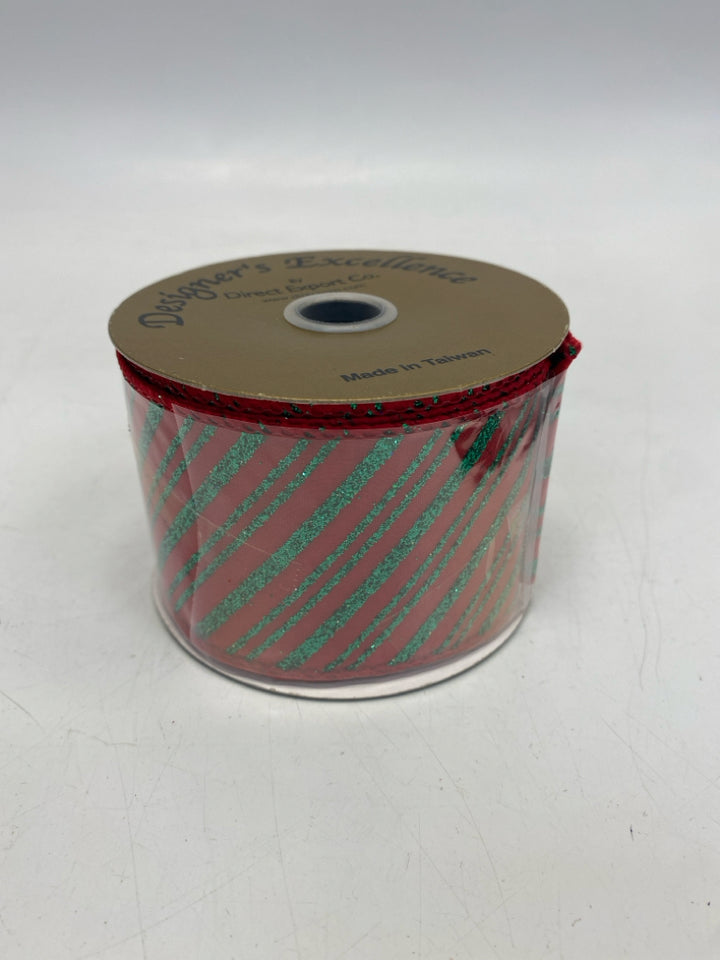 NEW Red Green Striped Christmas