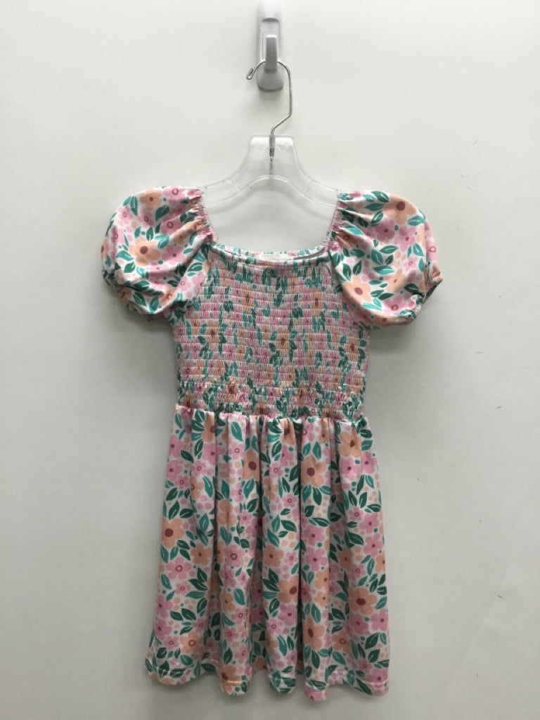 SIZE L White Pink/Green Flowers Girl&