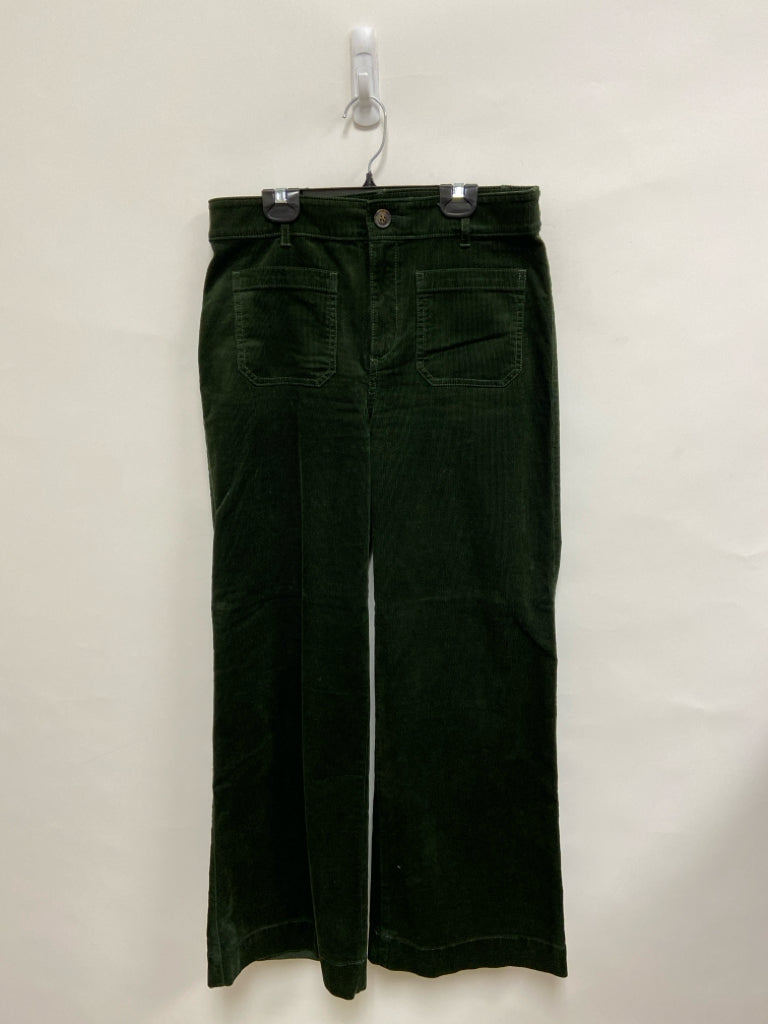 LOFT Size 4 Dark Green Corduroy Ladies Pants