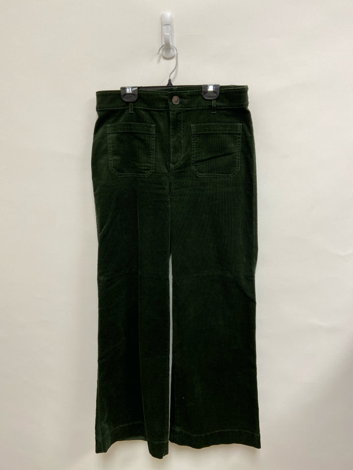 LOFT Size 4 Dark Green Corduroy Ladies Pants