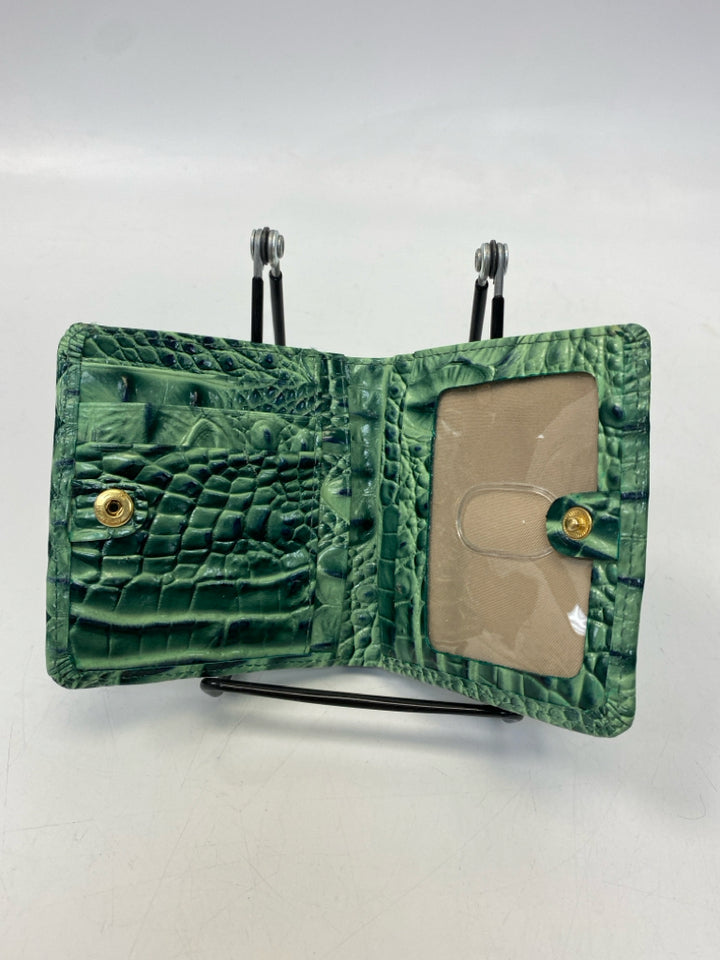 Brahmin Green Embossed Wallet