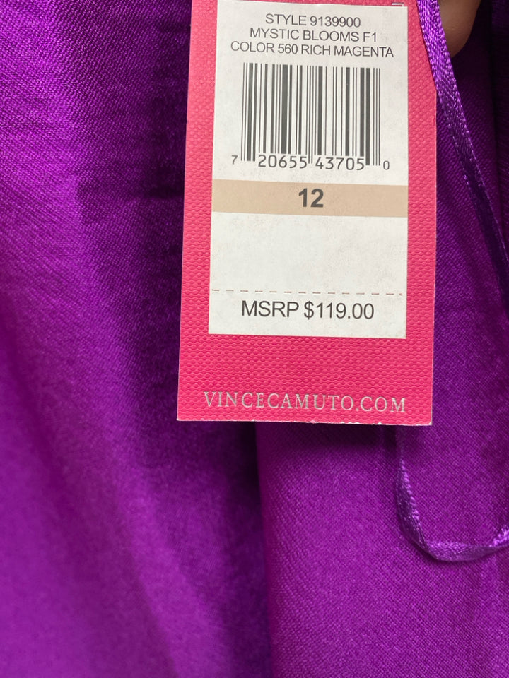 NWT VINCE CAMUTO Size 12 Neon Purple Sleeveless Ladies Dress