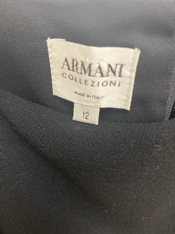 Armani Size 12 Black Sleeveless Ladies Dress