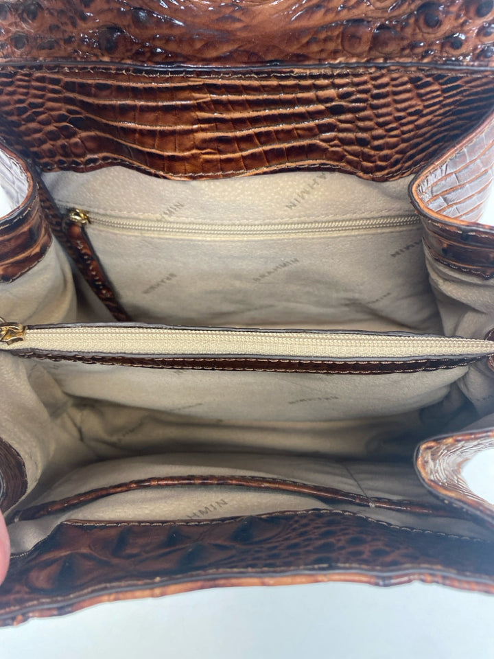Brahmin Brown Embossed Crossbody