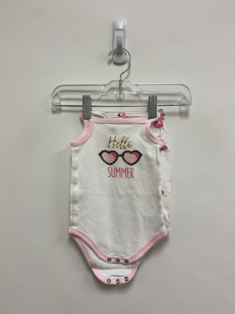 HUDSON SIZE 3-6M White/Pink Girl&
