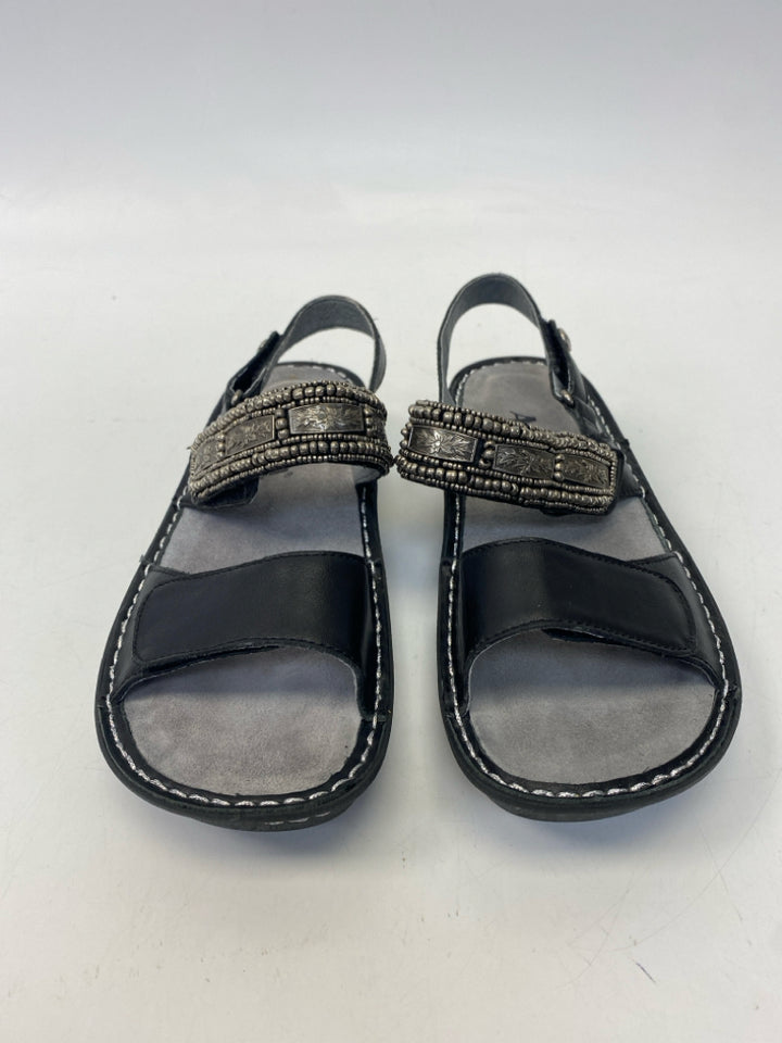 Alegria  Size 36 Black Silver Sandals
