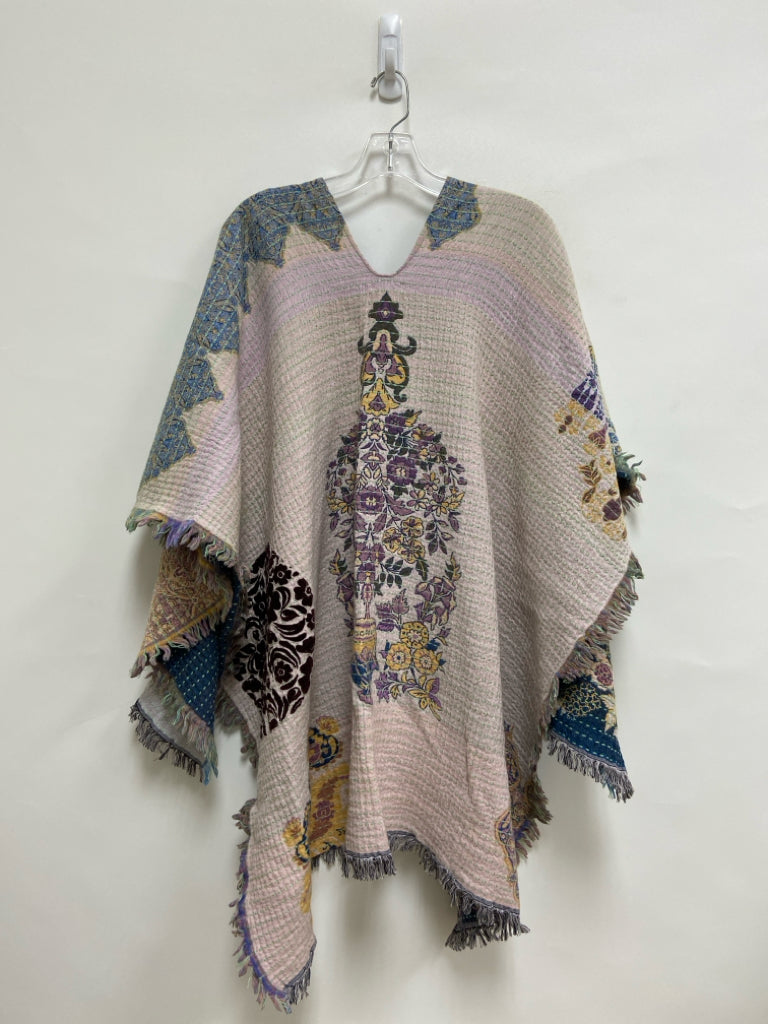 Anthropologie Size OSFM Dusty Blue Lavender/Multi Ladies Kimono