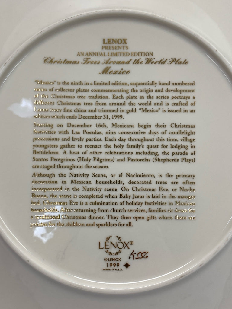 Lenox Cream Green/Multi Christmas Decorative Plate