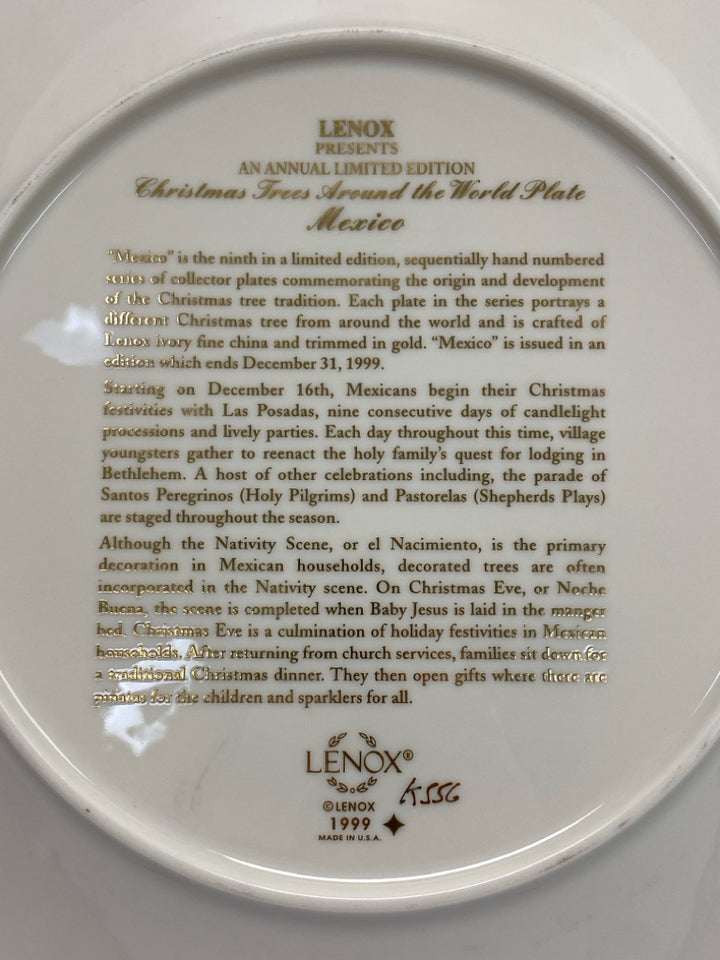 Lenox Cream Green/Multi Christmas Decorative Plate