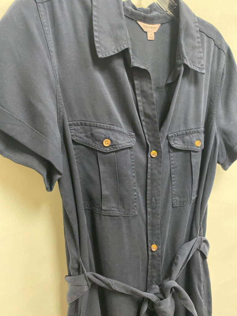 Size M Navy Button Up Ladies Dress