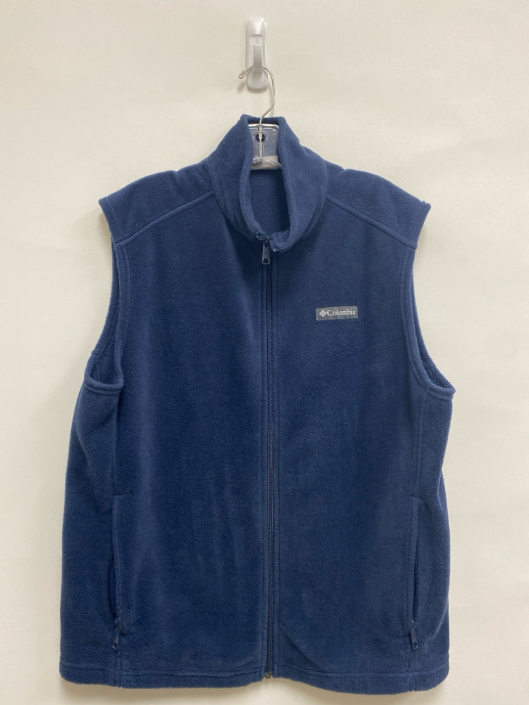 Columbia Size L Navy Zip Down Fleece Men&