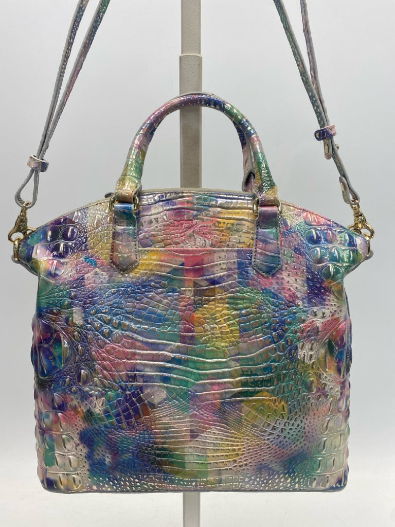 Brahmin Multi-Color Gold Embossed Handbag